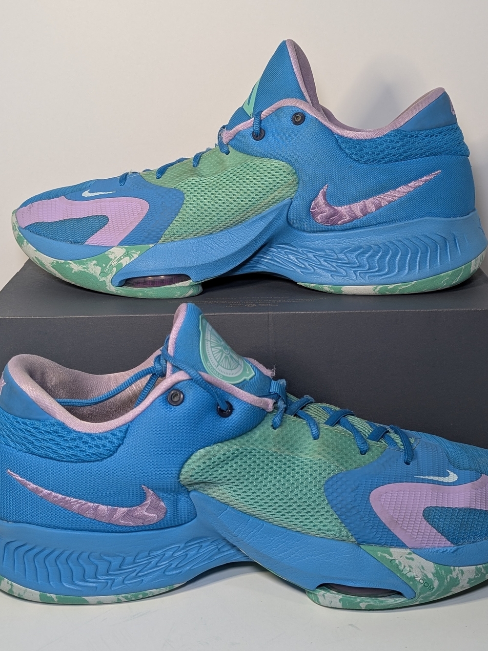 Nike Zoom Freak 4 Birthstone Giannis Antetokounmpo Men's Size 14 Laser Blue DJ61